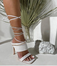 Load image into Gallery viewer, Taska-722 White Strappy Lace Up Shoe
