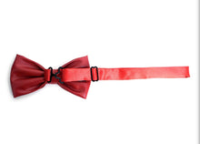 Load image into Gallery viewer, PBT Men&#39;s PU Leather Bow Tie Red or Black
