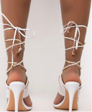 Load image into Gallery viewer, Taska-722 White Strappy Lace Up Shoe
