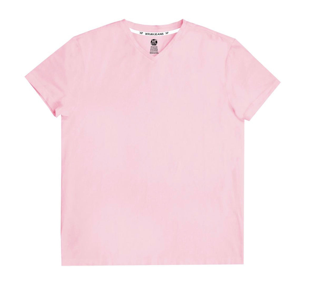 XMTS422 BABY PINK V NECK T SHIRT 422