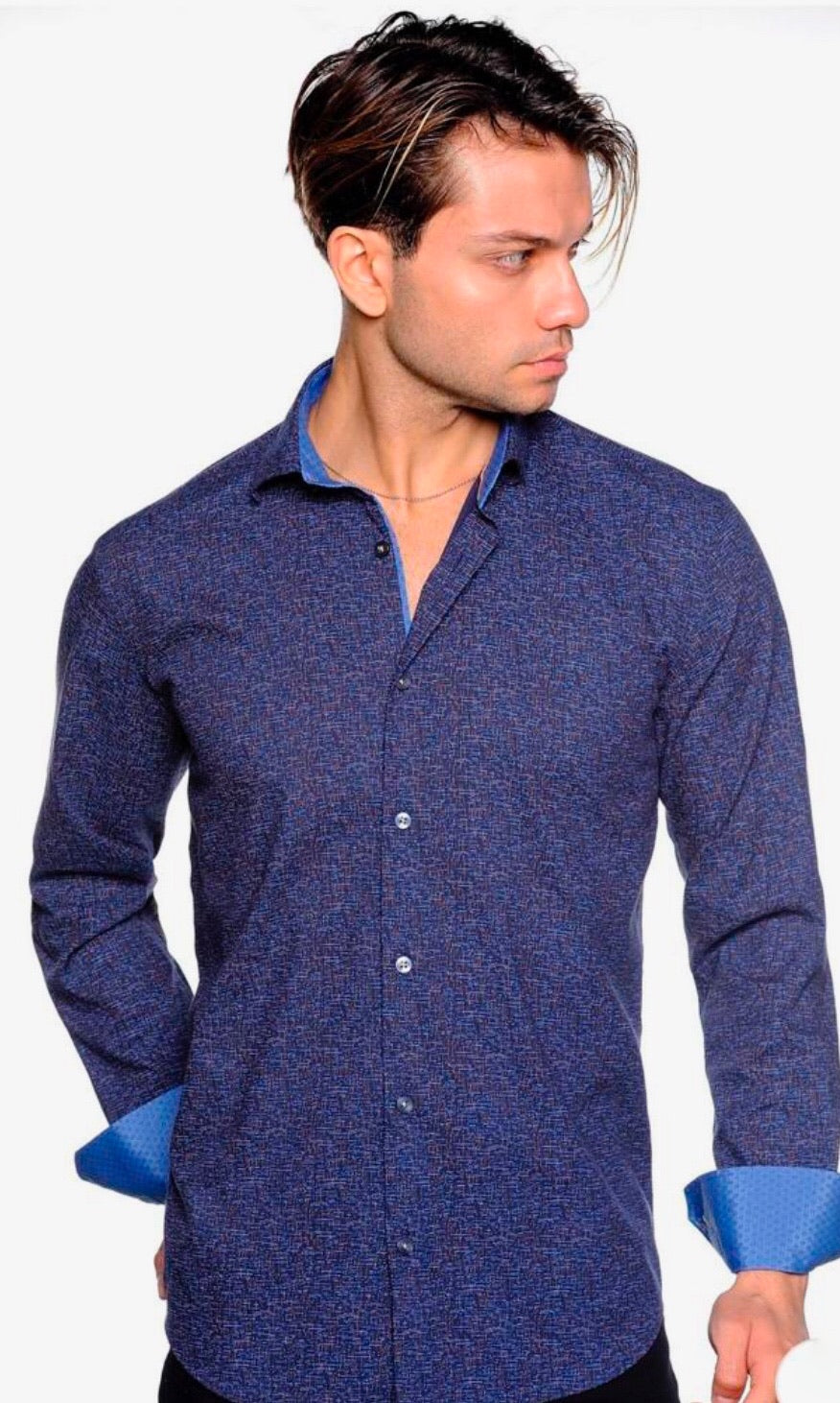 M1252LS Men's Navy Long Sleeve Shirt