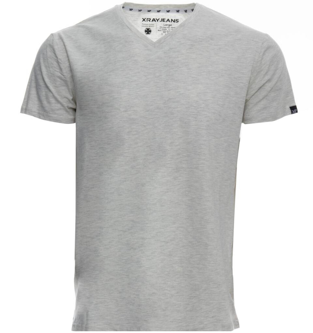 XMTS2641 OATMEAL V NECK T SHIRT 422