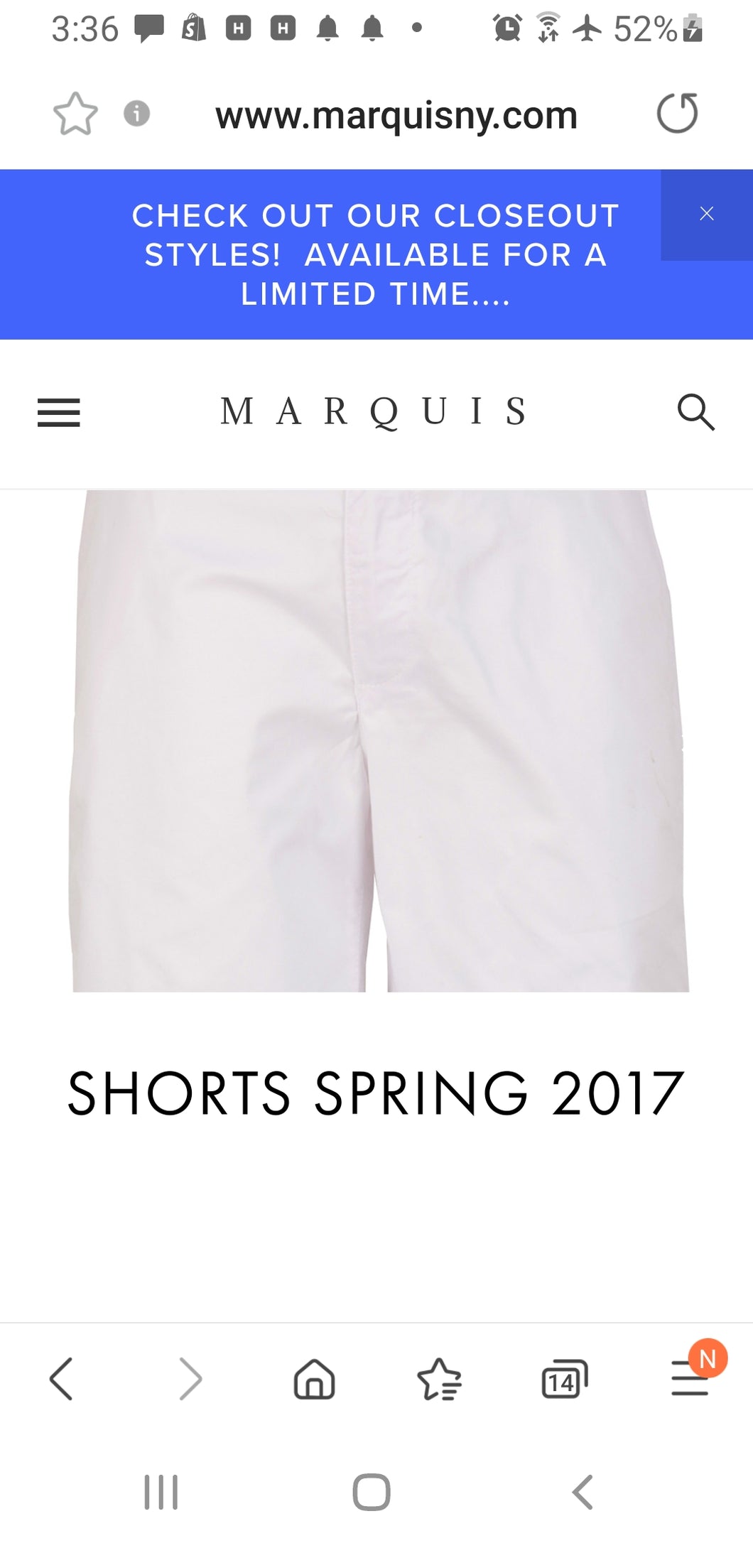 CS800 White Shorts 222