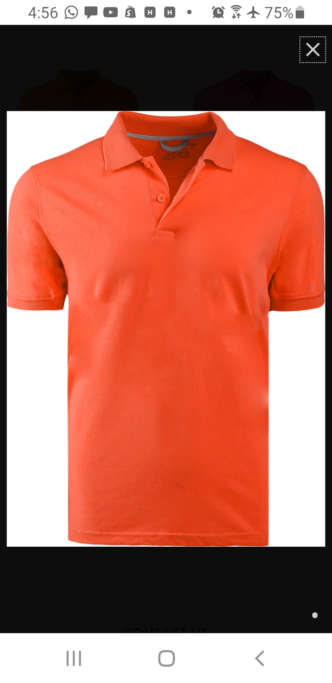 301N Neon Orange Slim Fit Polo 222