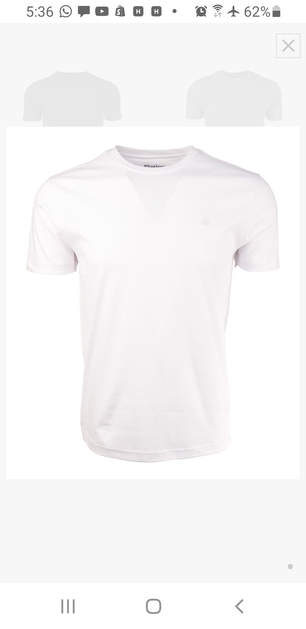 304C WHITE Round Neck T Shirt