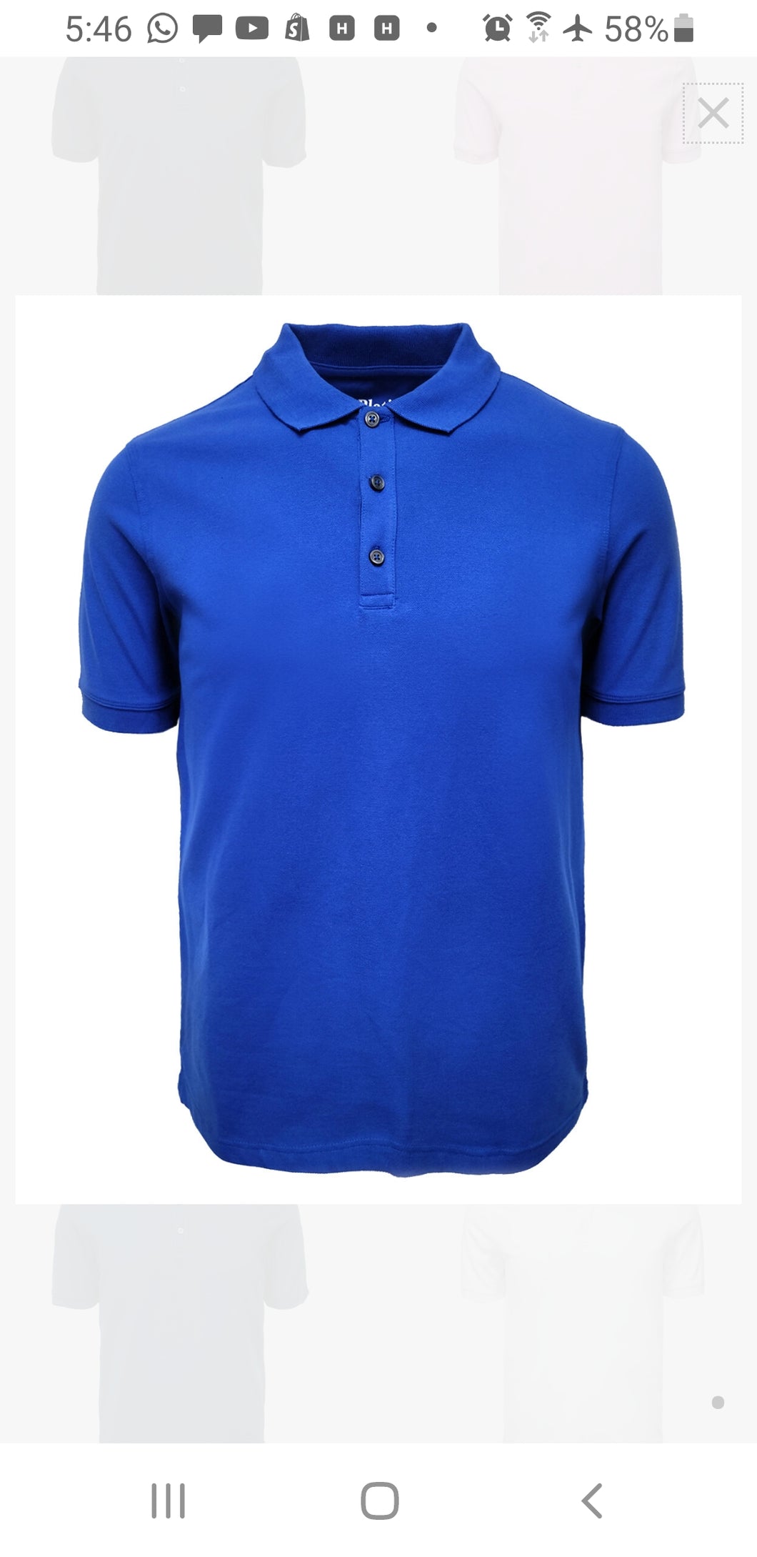 300MD Sapphire Blue Pique Classic Fit Polo