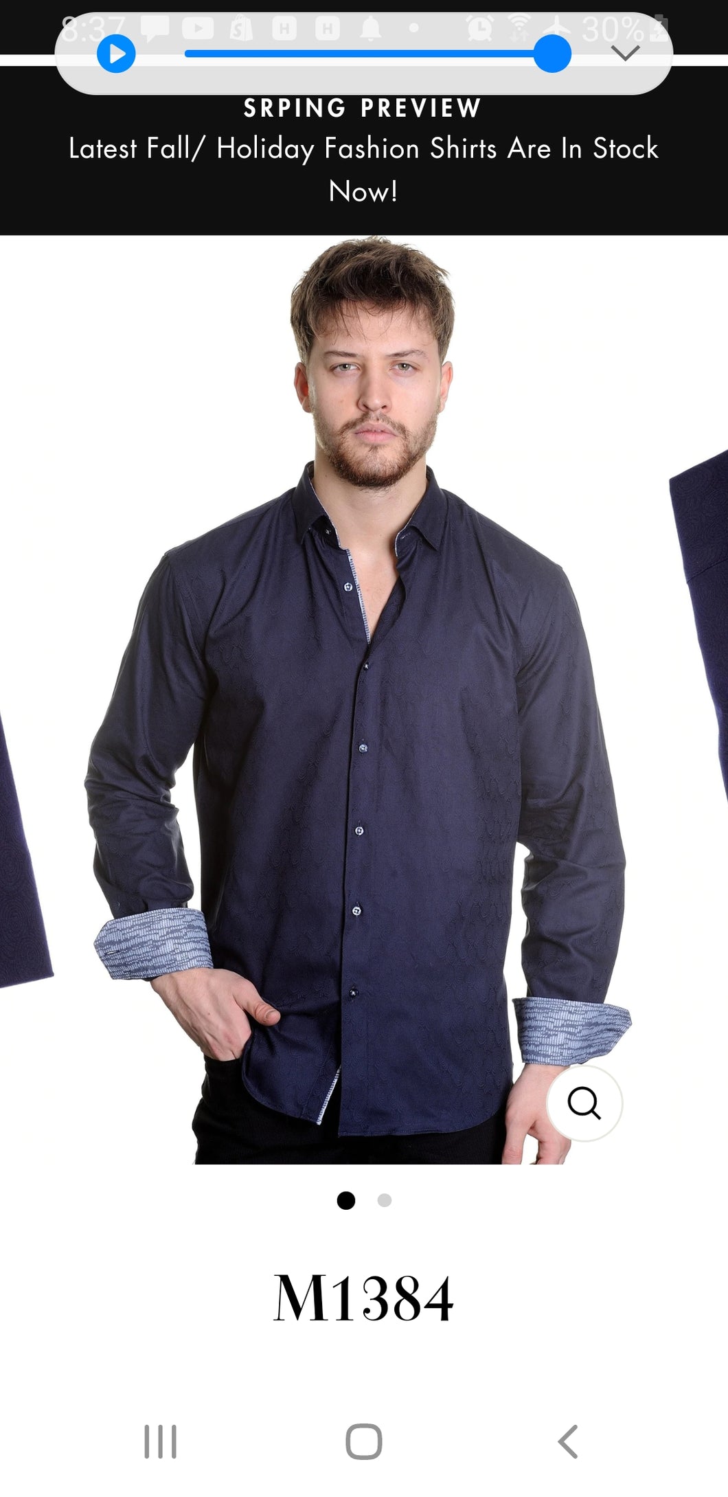 M1384 NAVY LONG SLEEVE SHIRT (Discounted)  222