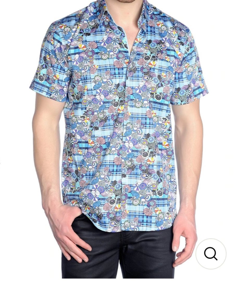 M1517S Turquoise Short Sleeve Shirt 222