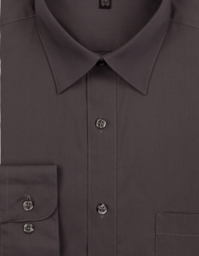 009SL Charcoal LS Slim Fit Dress Shirts