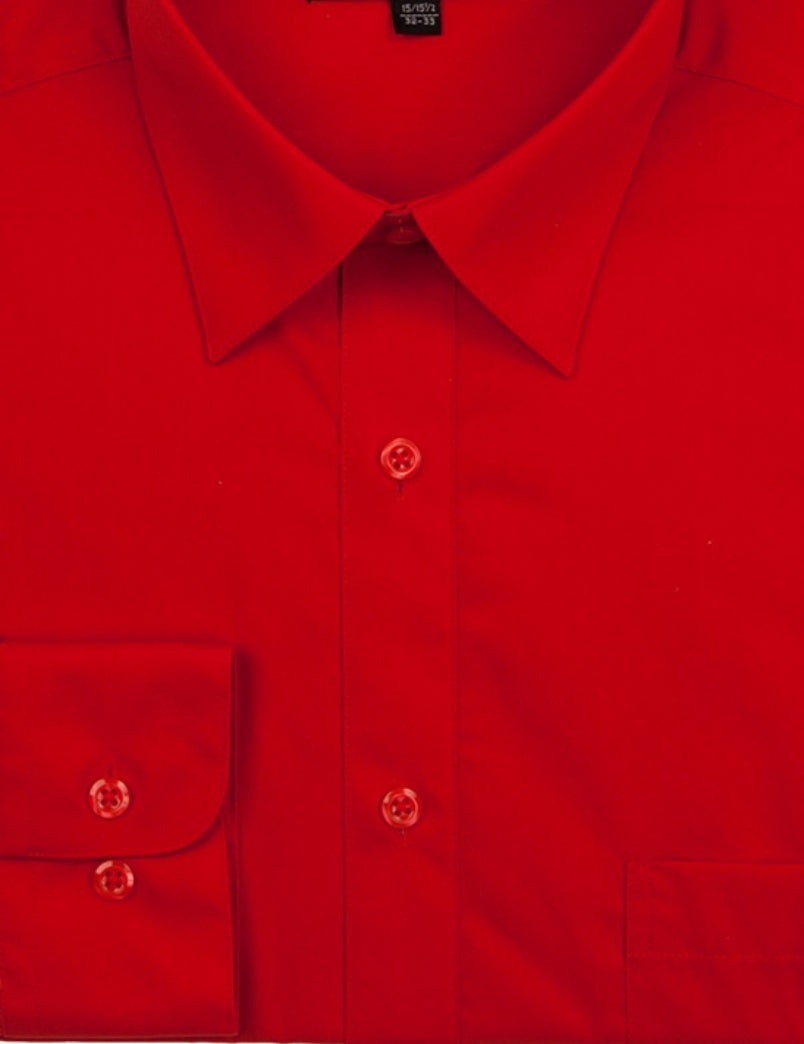 009SL Red LS Slim Dress Shirt