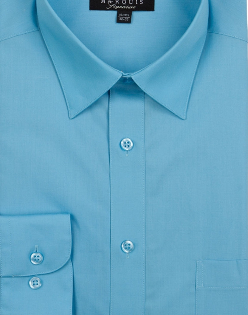 009SL Turquoise LS Slim Fit Dress Shirts