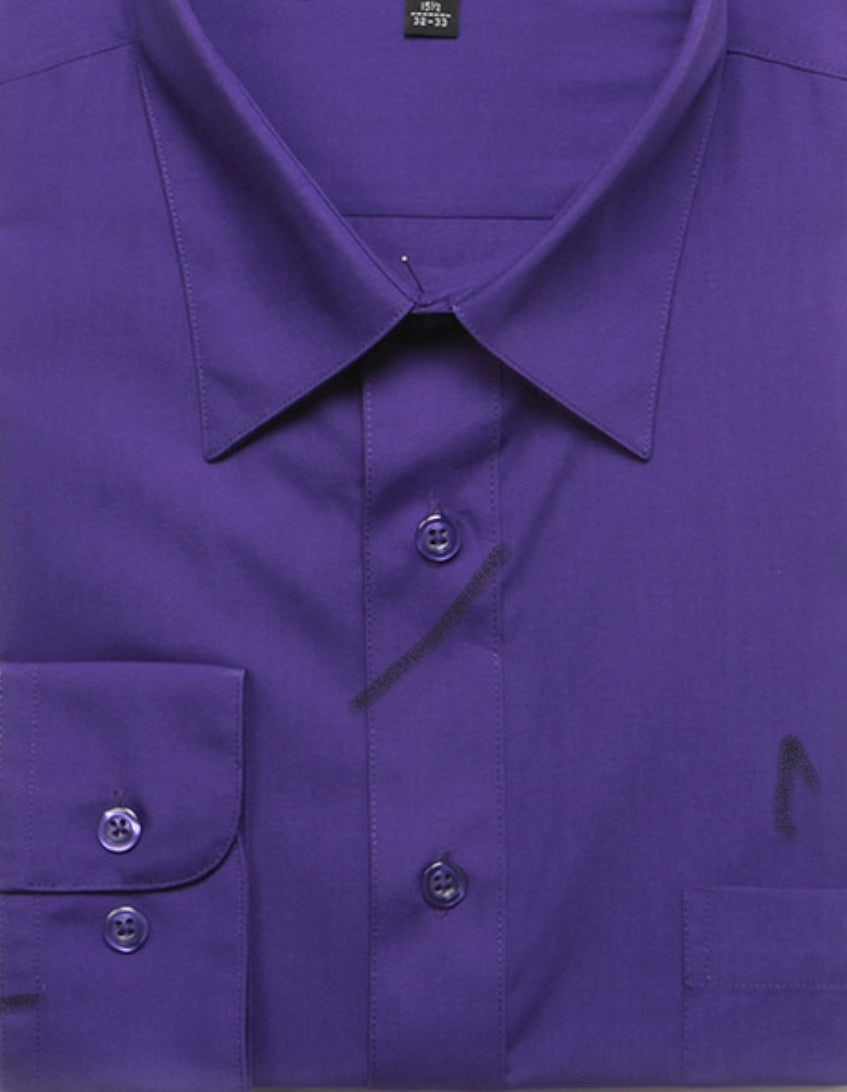 009CF Purple LS Classic Fit Dress Shirt