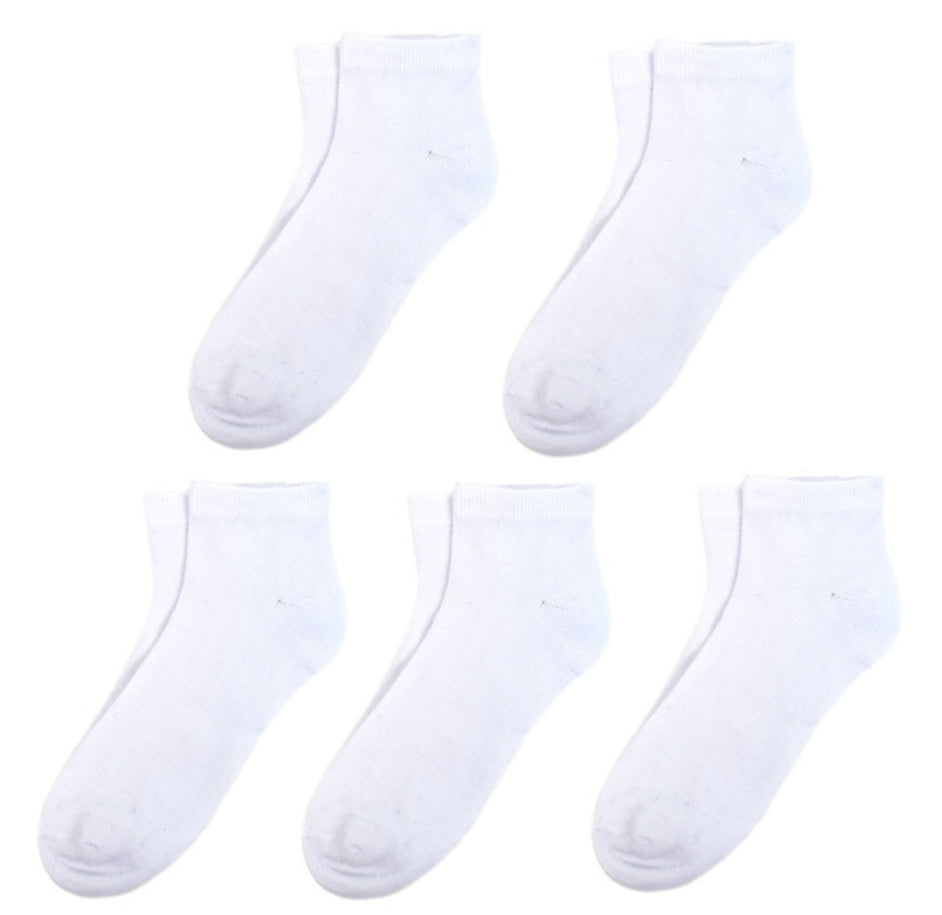 AK5PK 5 Pairs Men's Quarter Cut Crew Sock 422