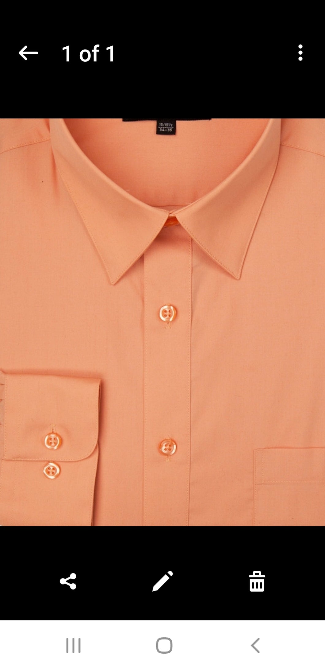 009CF Apricot Classic LS Fit Dress Shirt