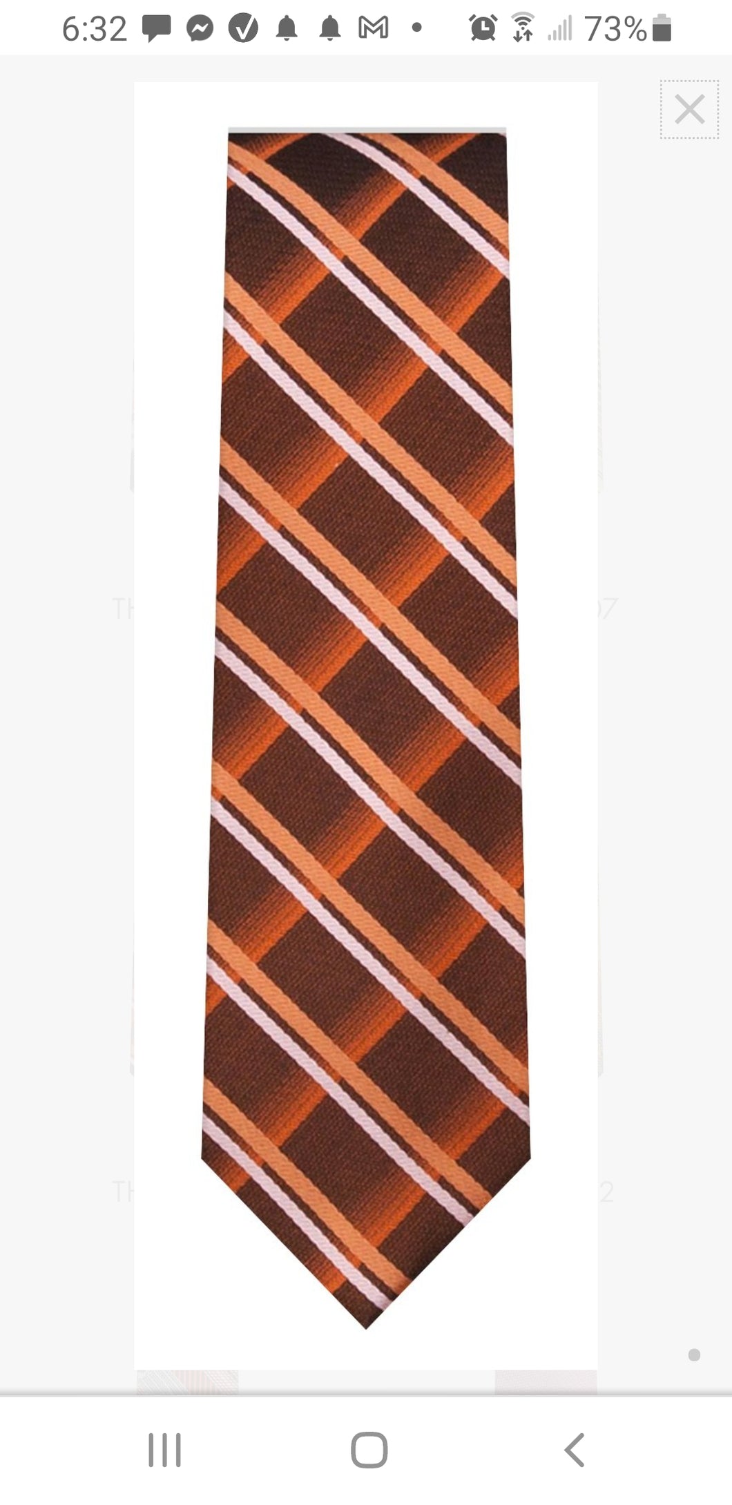 201-008 Orange Slim Tie & Pocket Square