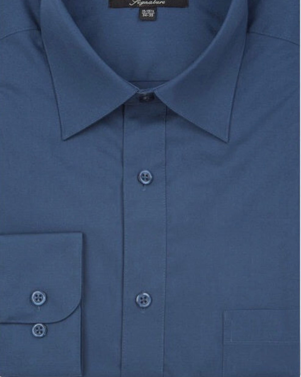 009SL Mid Night Blue LS Slim Fit Dress Shirt