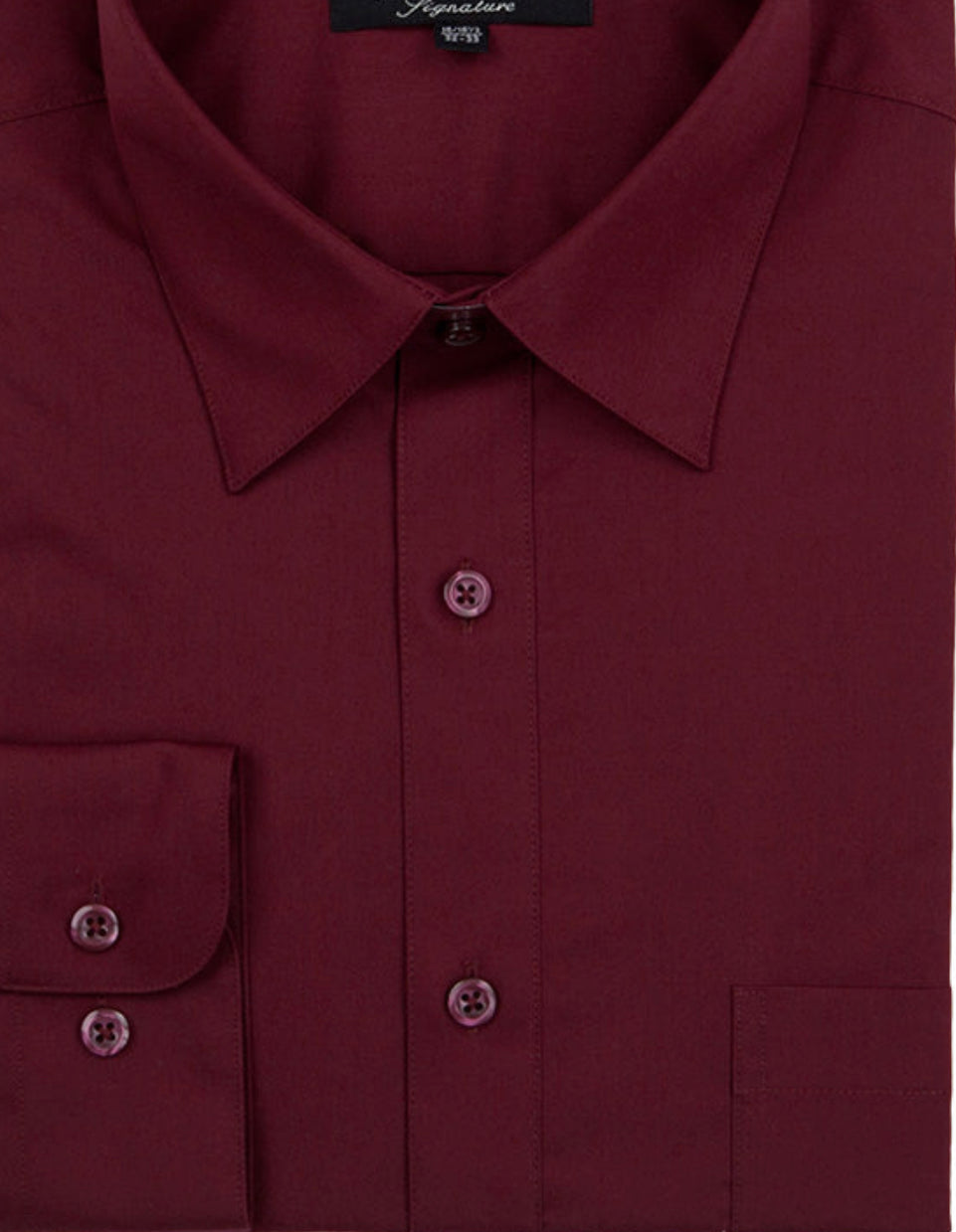 009CF Burgundy LS Classic Fit Dress Shirt