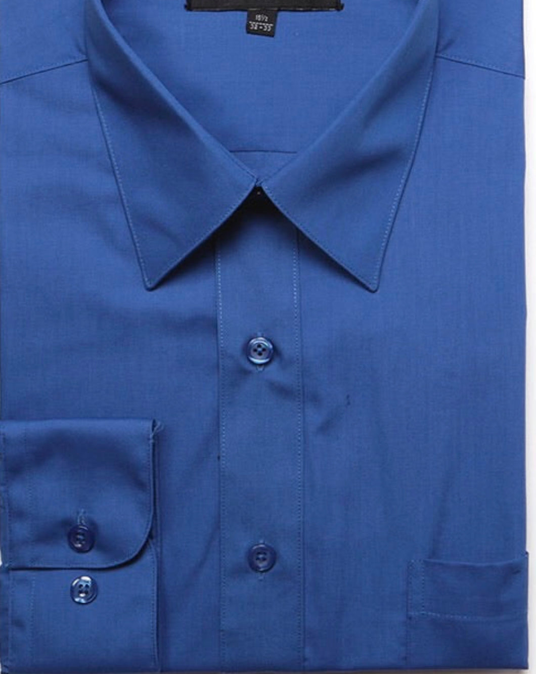 009CF Royal Blue LS Classic Fit Dress Shirts