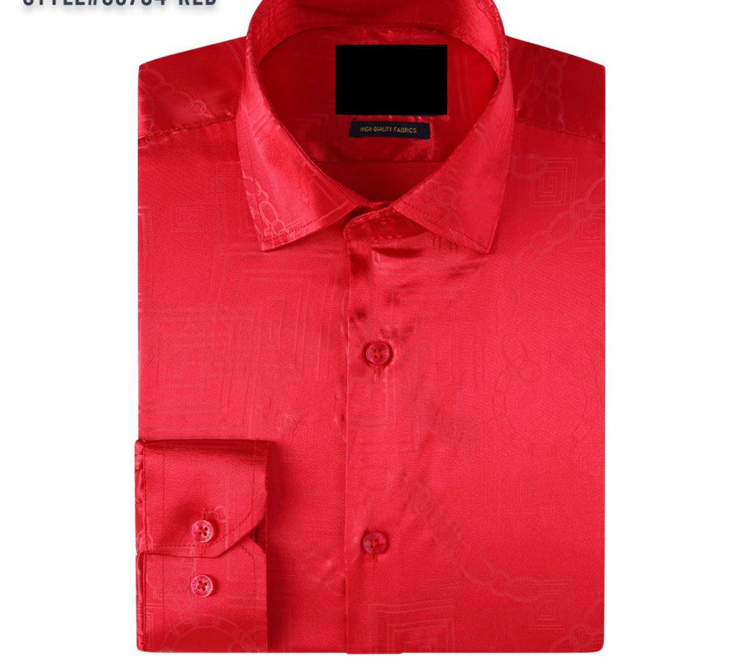 SC704-2 1022 Red Sheen LS Shirt