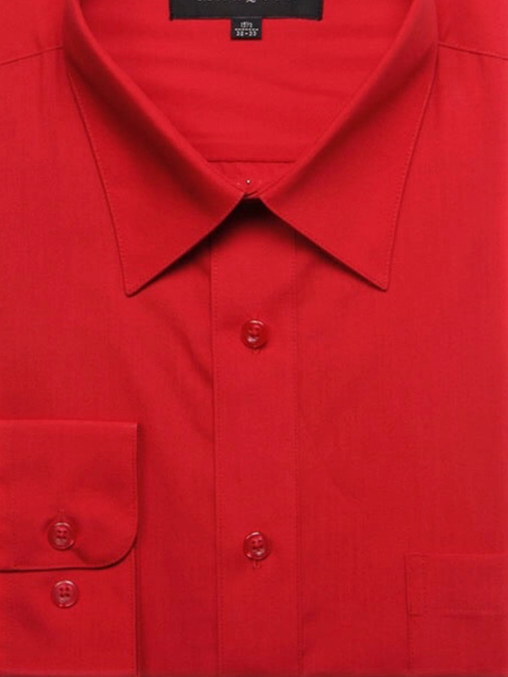 009CF Red LS Classic Fit Dress Shirt