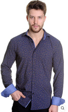 Load image into Gallery viewer, M1438 MZM NAVY/BEIGE LONG SLEEVE SHIRT 222
