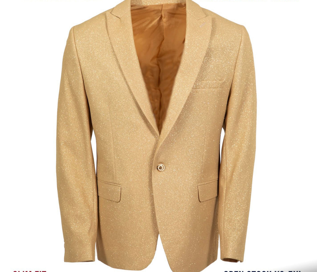 GB701622 Gold Glitter Blazer