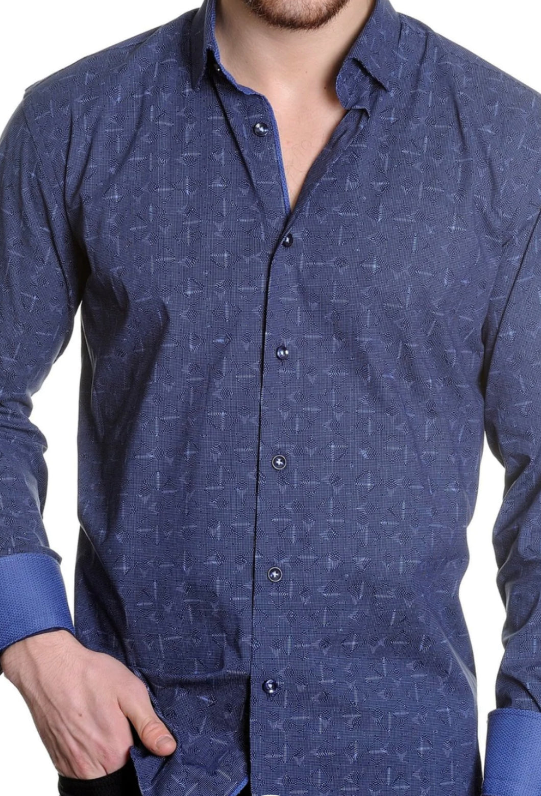 M1390 MZM NAVY LONG SLEEVE SHIRT 222