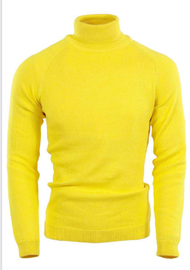 SS95011222 Yellow Turtle Neck